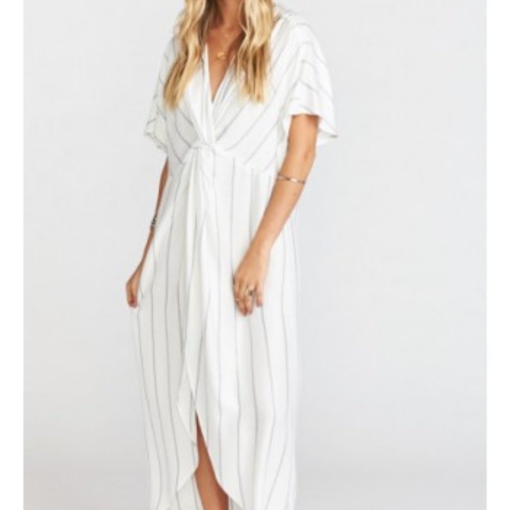 SHOW ME YOUR MUMU "GET TWISTED" WHT/BLK DRESS XS*